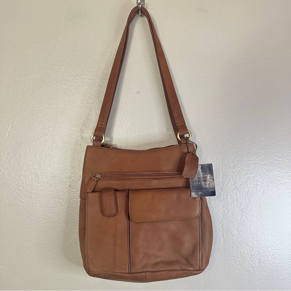 NEW Sonoma Brown Leather Shoulder Bag